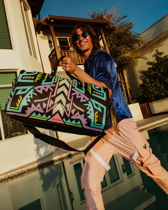 SPRAYGROUND AI PATH TO THE FUTURE III DUFFLE 8211 SANDFLOWER COLLAB GLOW IN THE DARK Bags