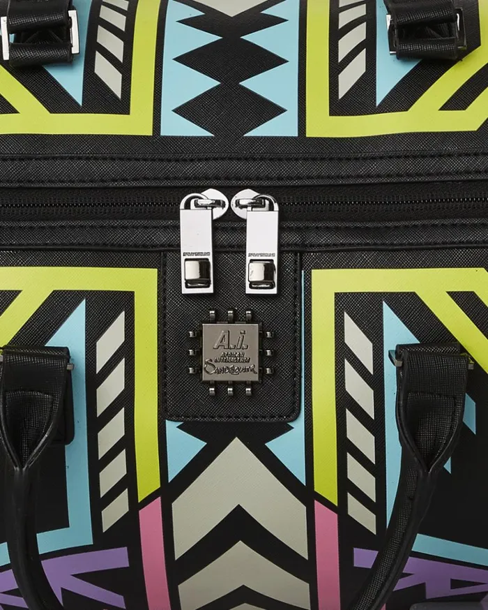 SPRAYGROUND AI PATH TO THE FUTURE III DUFFLE 8211 SANDFLOWER COLLAB GLOW IN THE DARK Bags