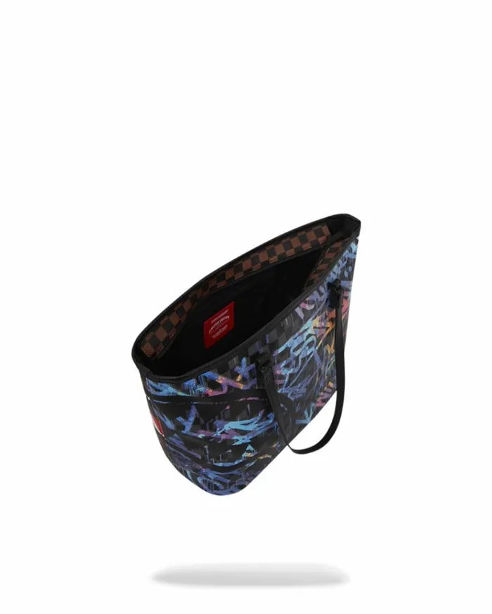 SPRAYGROUND GLOW IN THE DARK CITY OF LIGHT TOTE Bags