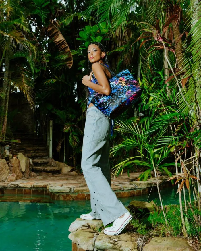 SPRAYGROUND GLOW IN THE DARK CITY OF LIGHT TOTE Bags