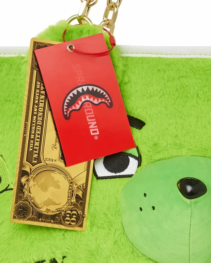 SPRAYGROUND PLUSH MONEYBEAR TOTE GREEN Bags