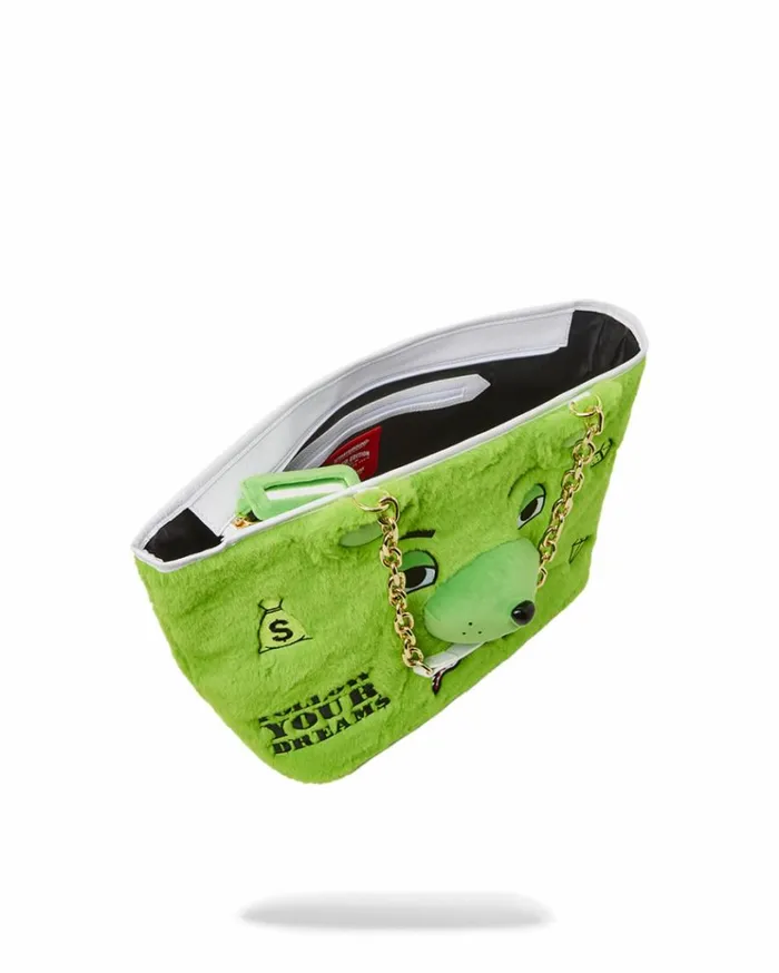 SPRAYGROUND PLUSH MONEYBEAR TOTE GREEN Bags
