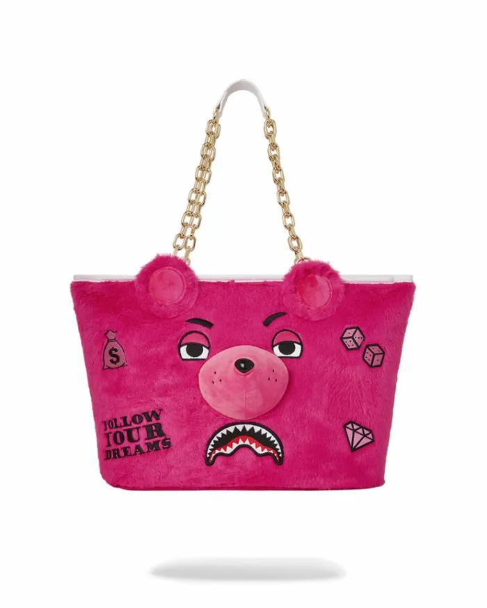 SPRAYGROUND PLUSH MONEYBEAR TOTE PINK Bags