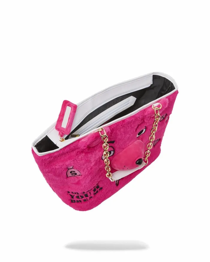 SPRAYGROUND PLUSH MONEYBEAR TOTE PINK Bags