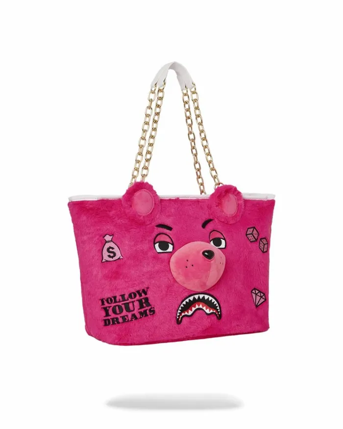 SPRAYGROUND PLUSH MONEYBEAR TOTE PINK Bags