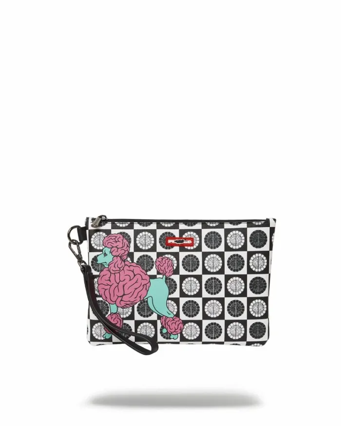 SPRAYGROUND POODLE CHECK RON ENGLISH COLLAB POUCHETTE Bags