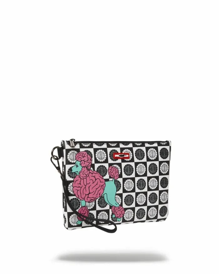 SPRAYGROUND POODLE CHECK RON ENGLISH COLLAB POUCHETTE Bags