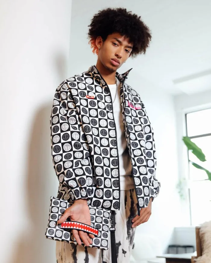 SPRAYGROUND POODLE CHECK RON ENGLISH COLLAB POUCHETTE Bags