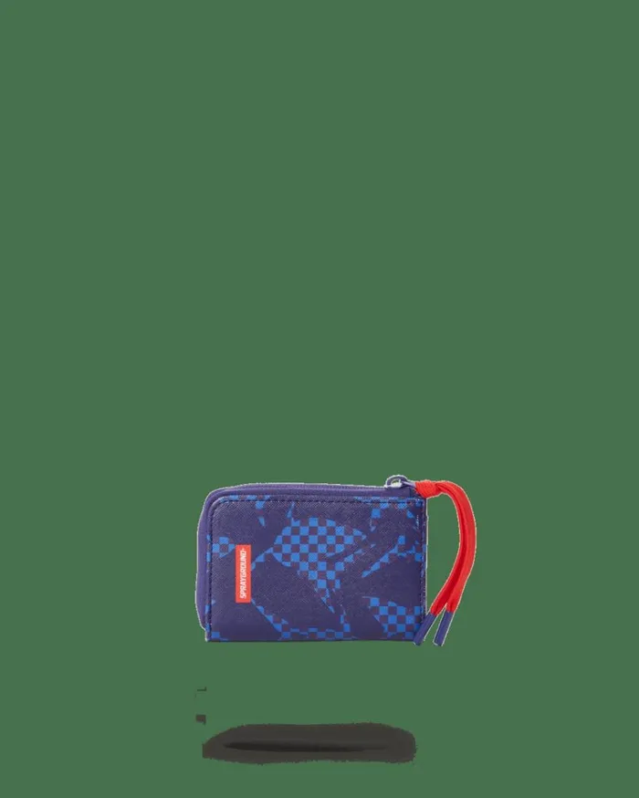 SPRAYGROUND SHARK CHECK BLUE WALLET Bags