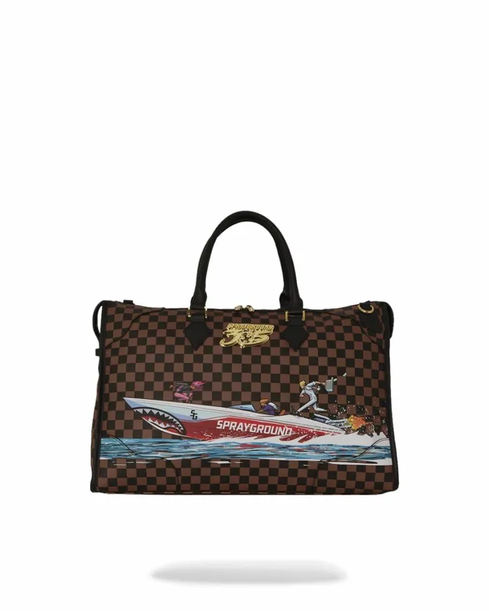 SPRAYGROUND THE 305 SPEEDBOAT GETAWAY PYRAMID DUFFLE Bags