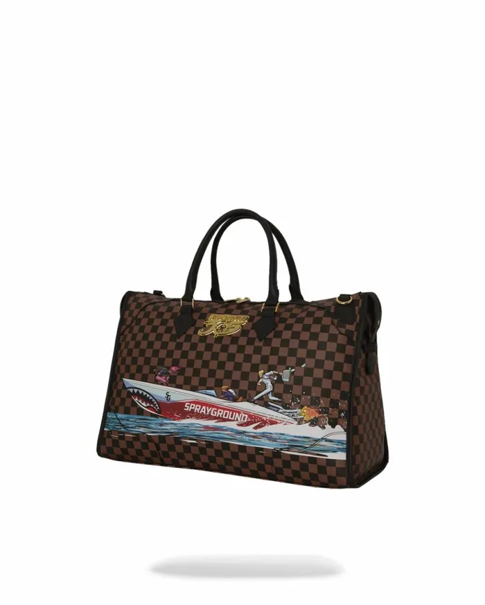 SPRAYGROUND THE 305 SPEEDBOAT GETAWAY PYRAMID DUFFLE Bags
