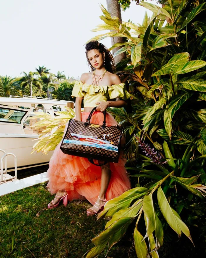 SPRAYGROUND THE 305 SPEEDBOAT GETAWAY PYRAMID DUFFLE Bags