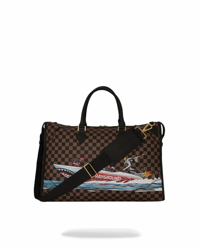 SPRAYGROUND THE 305 SPEEDBOAT GETAWAY PYRAMID DUFFLE Bags