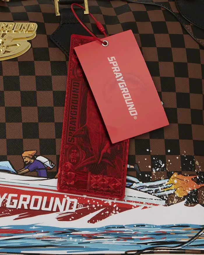 SPRAYGROUND THE 305 SPEEDBOAT GETAWAY PYRAMID DUFFLE Bags