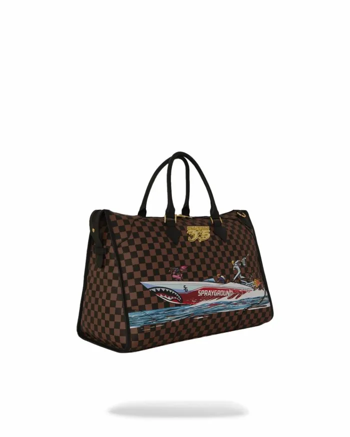 SPRAYGROUND THE 305 SPEEDBOAT GETAWAY PYRAMID DUFFLE Bags