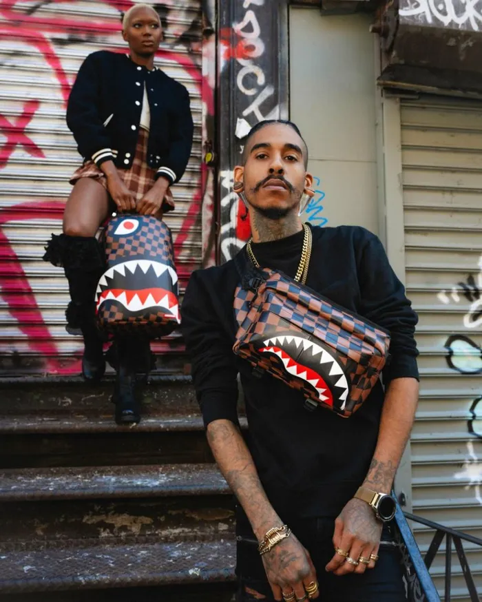SPRAYGROUND THE HANGOVER SHARK CARGO CROSSBODY Bags