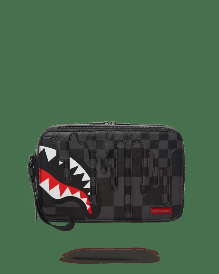 SPRAYGROUND XTC GREY SHARKS IN PARIS TOILETRY BAG Bags