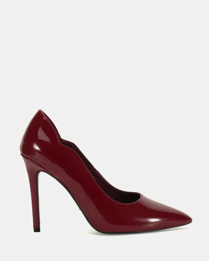 Stilettos NOVO Shoes Women INISA DEEP RED PATENT