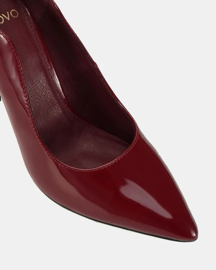 Stilettos NOVO Shoes Women INISA DEEP RED PATENT