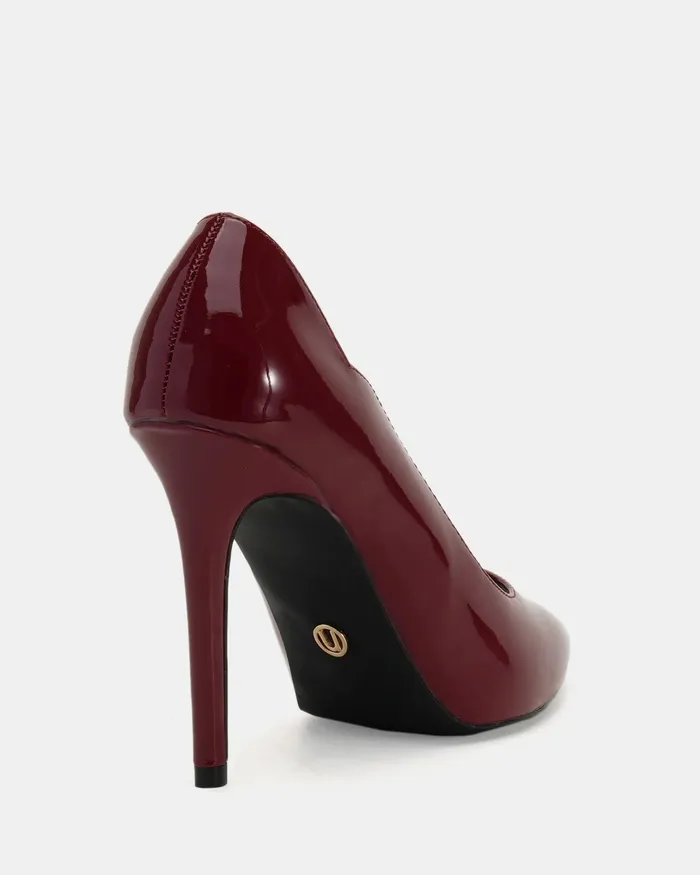 Stilettos NOVO Shoes Women INISA DEEP RED PATENT