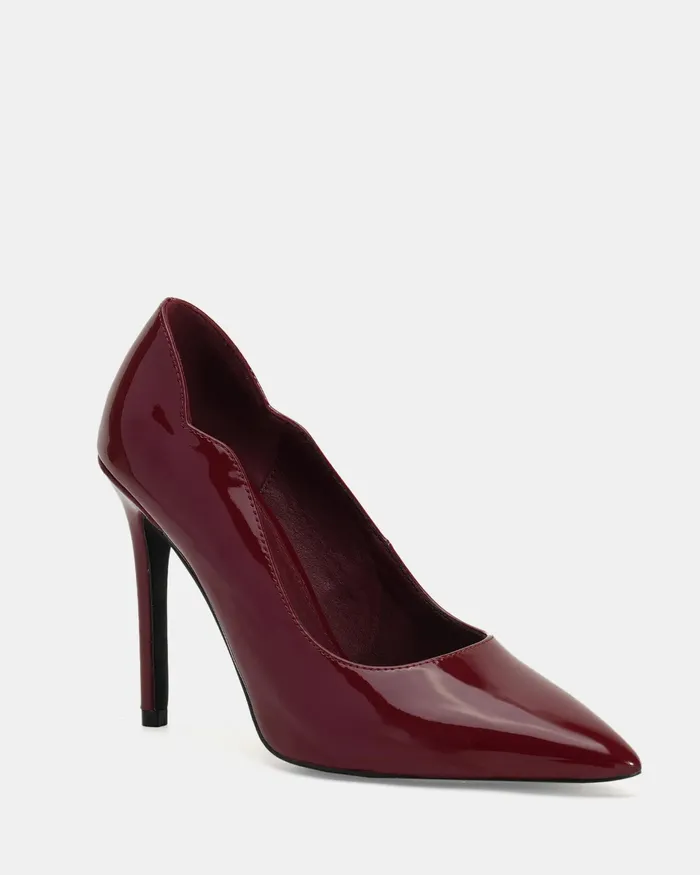 Stilettos NOVO Shoes Women INISA DEEP RED PATENT