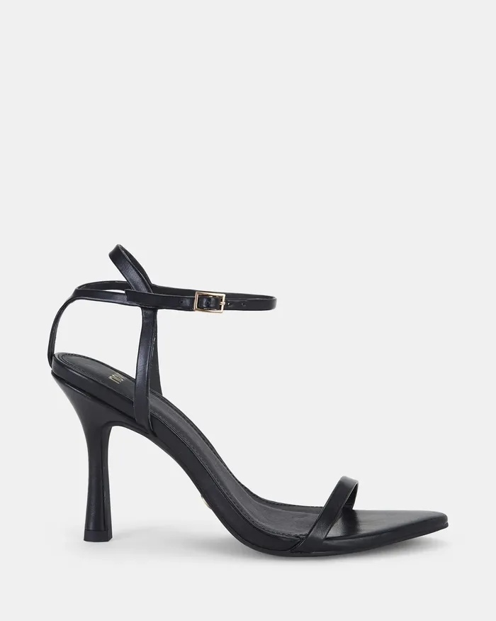 Stilettos Women NOVO Shoes YAZMEEN BLACK Open Toe Heels
