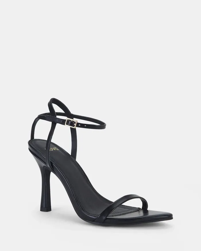 Stilettos Women NOVO Shoes YAZMEEN BLACK Open Toe Heels