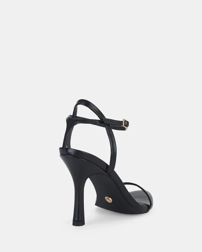 Stilettos Women NOVO Shoes YAZMEEN BLACK Open Toe Heels