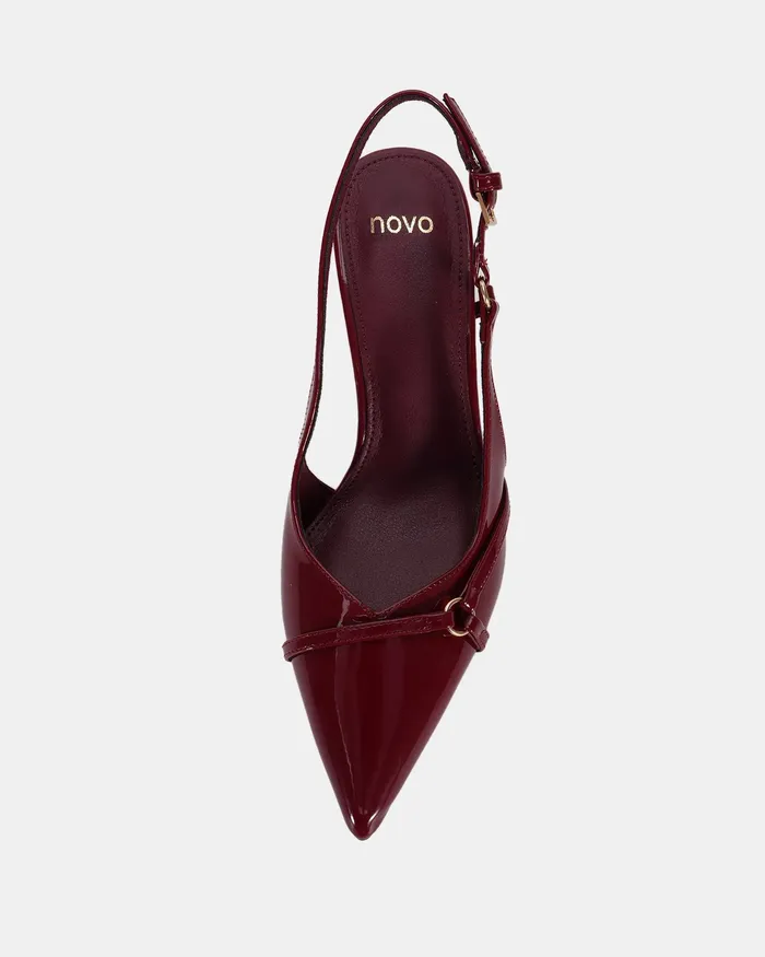 Stilettos Women NOVO Shoes ZANDRA WINE PATENT Stilettos