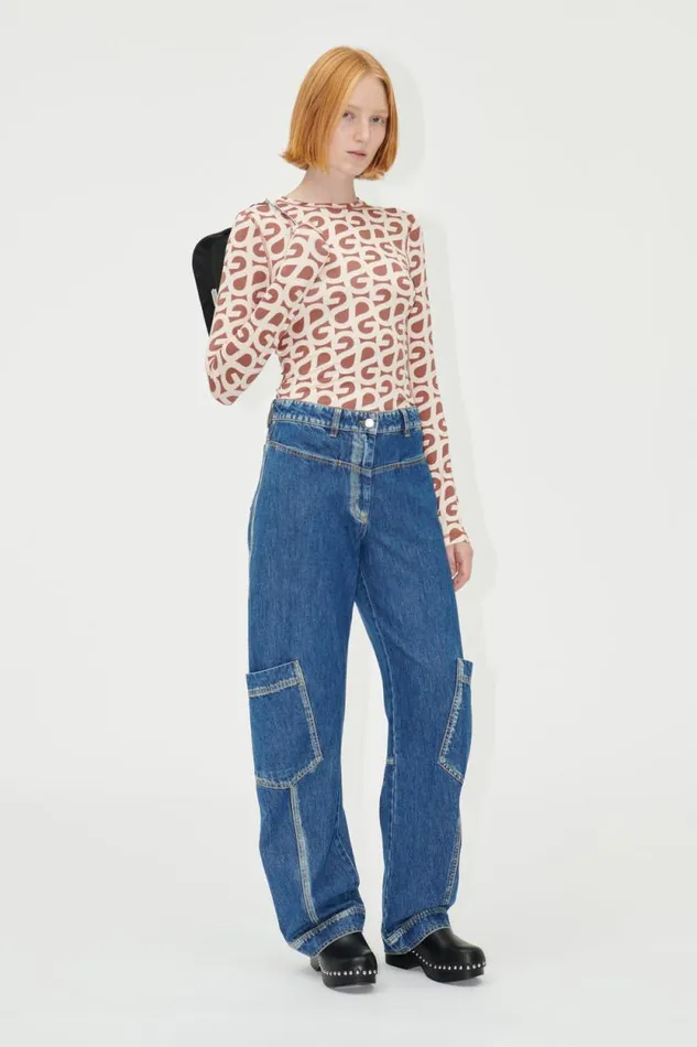 Stine Goya Denim SGDion Denim Pants 8211 Trompe L039oeil 8211 Women