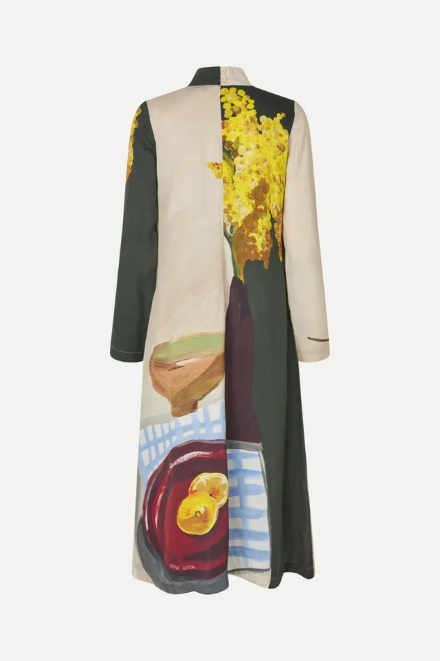 Stine Goya Dresses Long Sleeve Midi Dress 8211 Lemons On A Plate 8211 Women