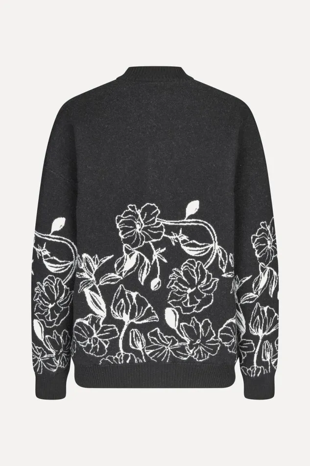 Stine Goya Knitwear Long Sleeve Cardigan 8211 Eccentric Floral 8211 Women