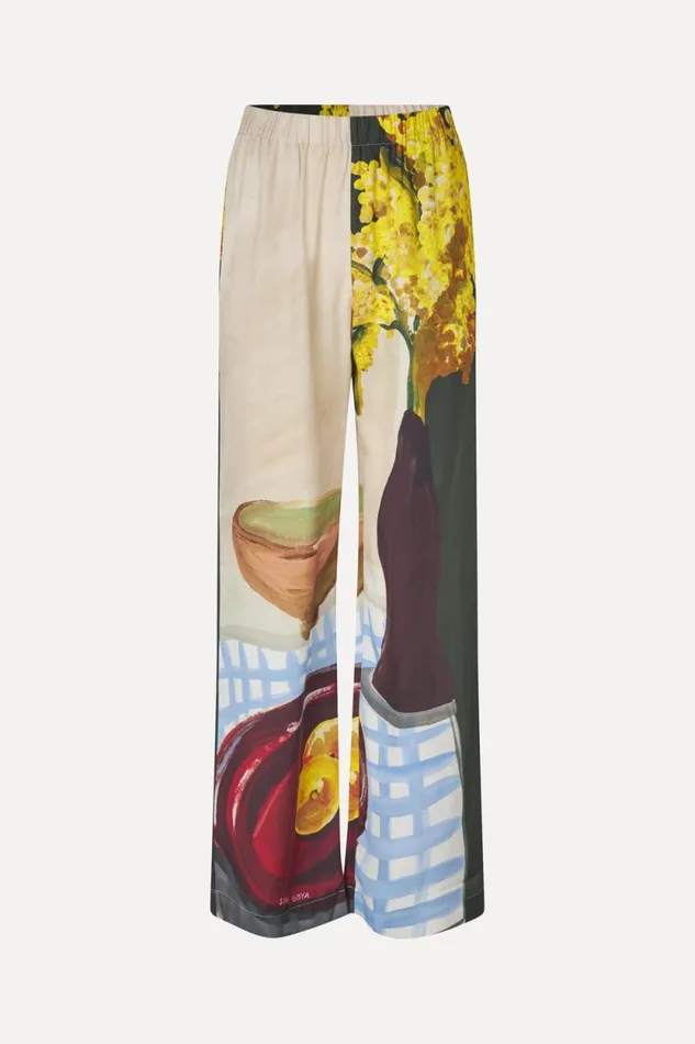 Stine Goya Pants Elasticated Long Pants 8211 Lemons On A Plate 8211 Women