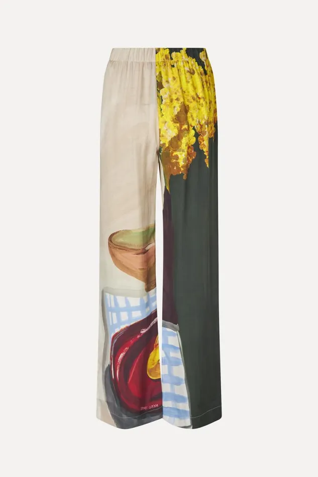 Stine Goya Pants Elasticated Long Pants 8211 Lemons On A Plate 8211 Women