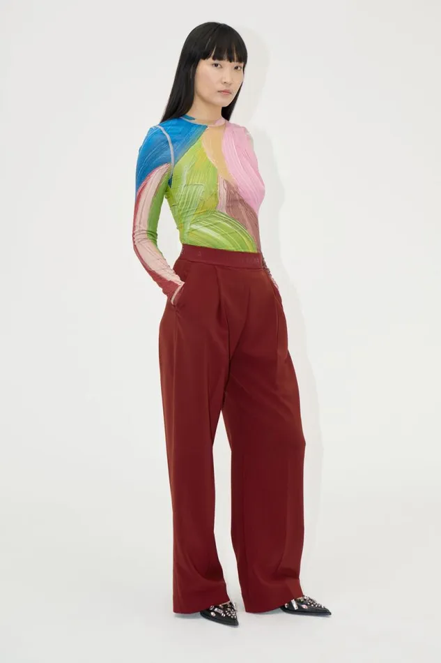 Stine Goya Pants Wide Leg Long Pants 8211 Bordeaux 8211 Women