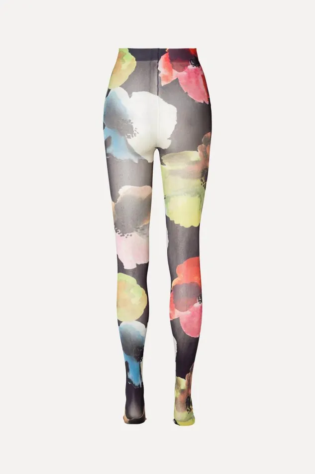 Stine Goya Socks and Tights Nylon Stockings 8211 Watercolor Bloom 8211 Women