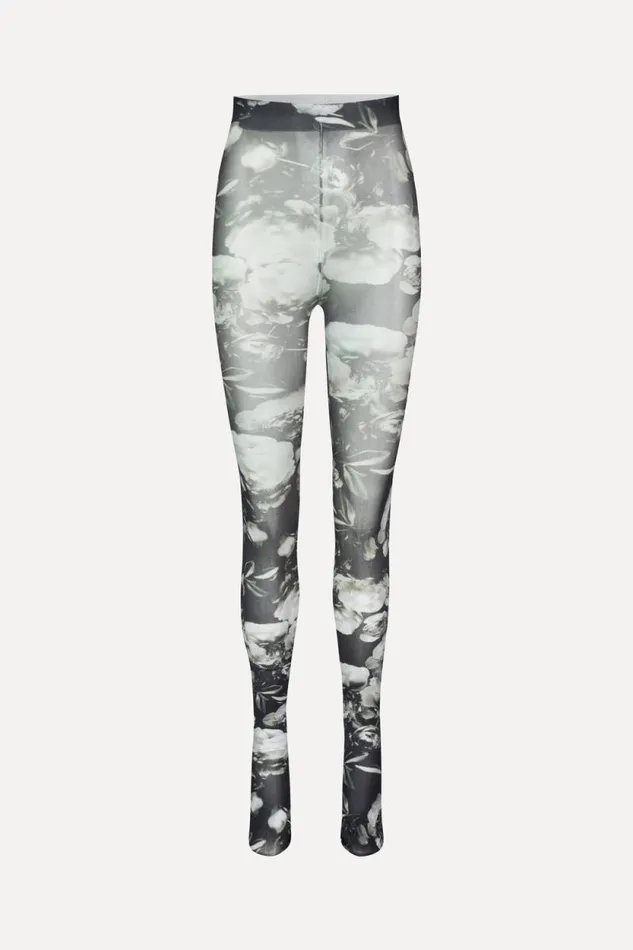 Stine Goya Socks and Tights Vero Stockings 8211 Metalized Peonies 8211 Women