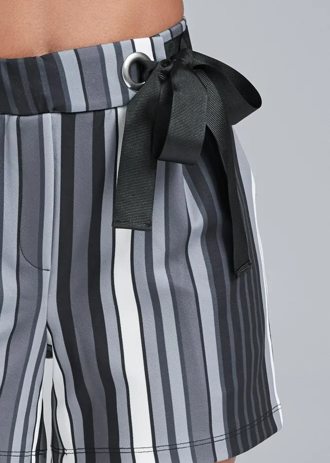 STRIPED SHORTS Black Multi Women VENUS Shorts