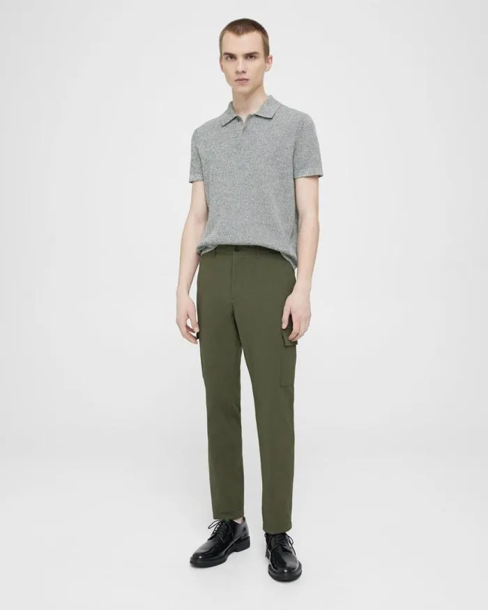 Suits Men Theory Zaine Cargo Pant In Neoteric Twill Dark Olive