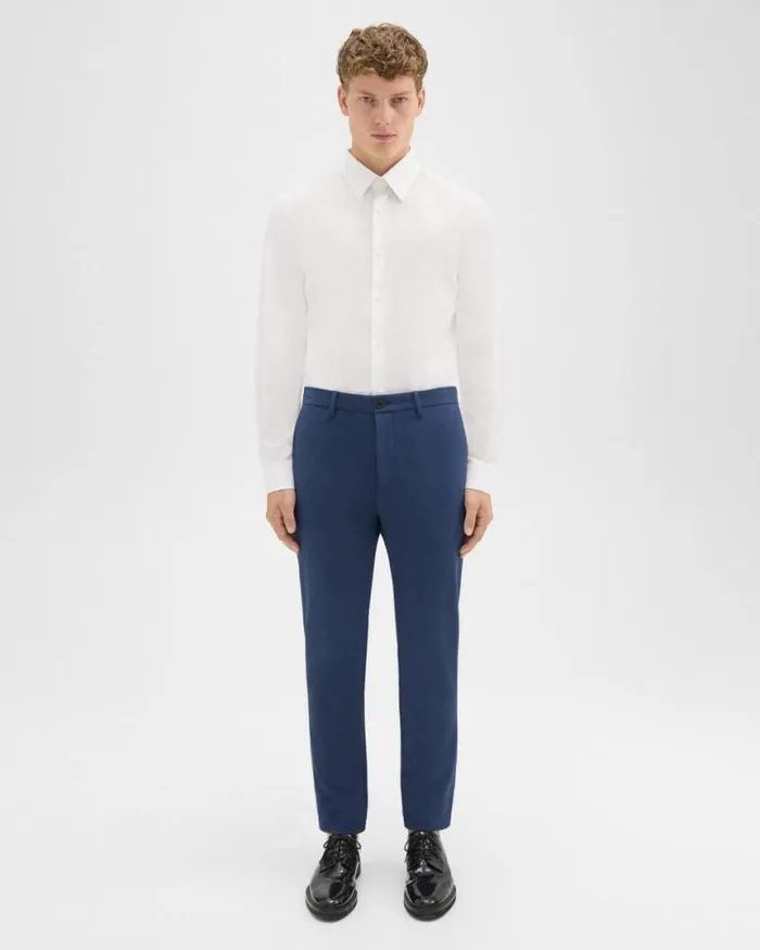 Suits Men Theory Zaine Pant In Precision Ponte Deep Atlantic
