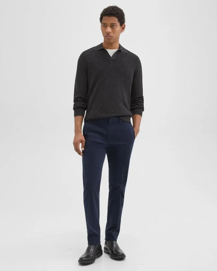 Suits Men Theory Zaine Pant In Stretch Corduroy Baltic