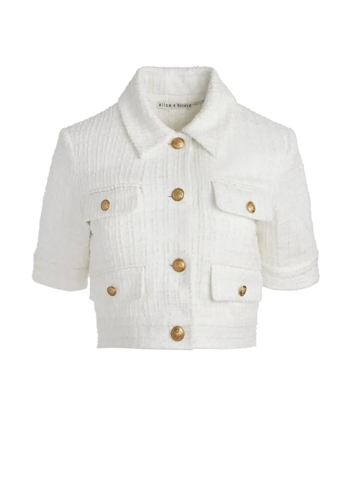 Suits Women Alice Olivia Elle Jacket Off White