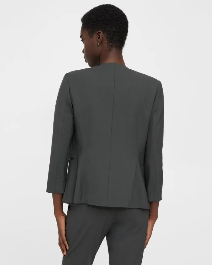 Suits Women Theory Lindrayia Blazer In Good Wool Deep Green