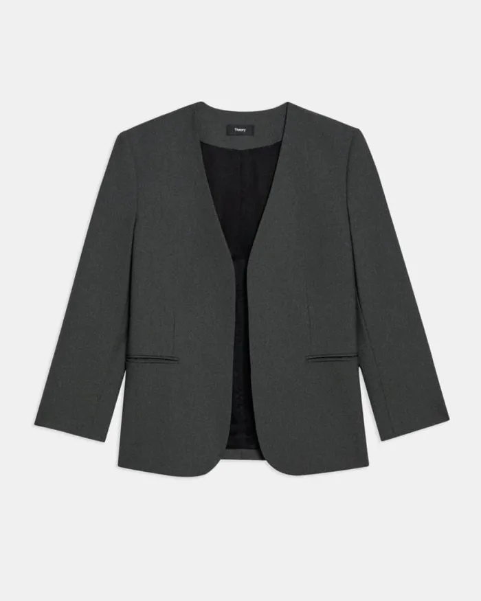 Suits Women Theory Lindrayia Blazer In Good Wool Deep Green
