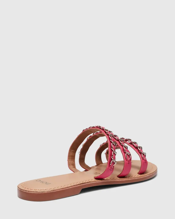SURGE Magenta Women Flat Sandals NOVO Shoes