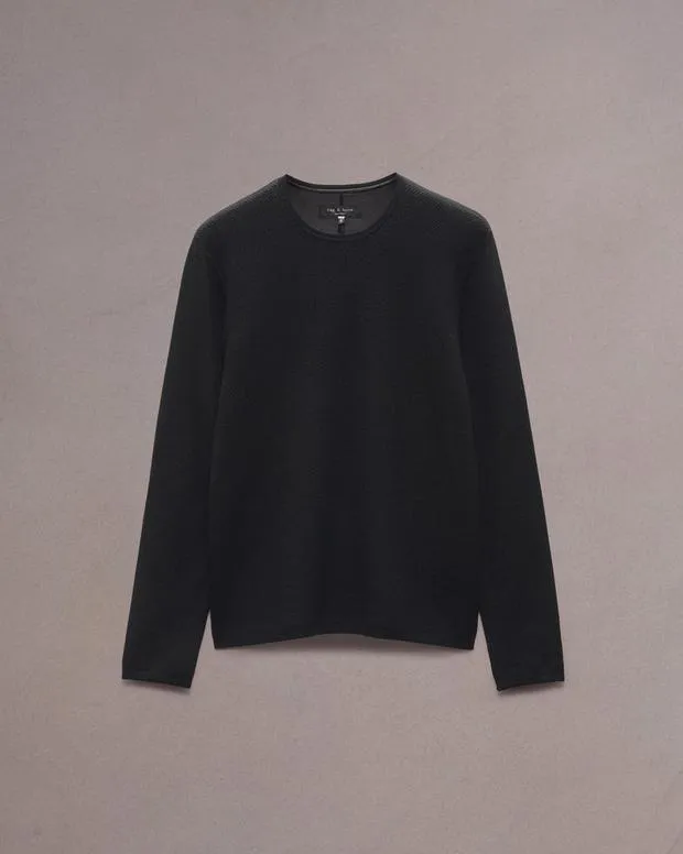 Sweaters Men Rag and Bone Bennet Crewneck Sweater Black