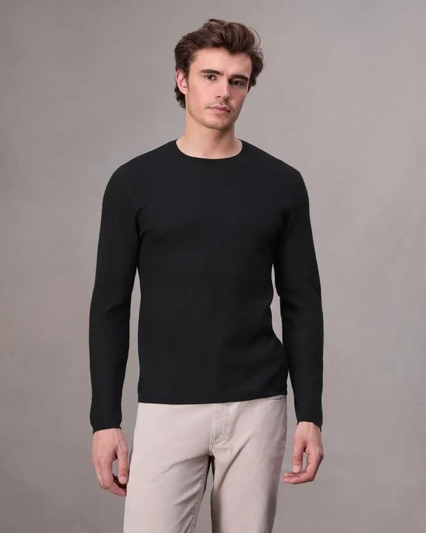 Sweaters Men Rag and Bone Bennet Crewneck Sweater Black