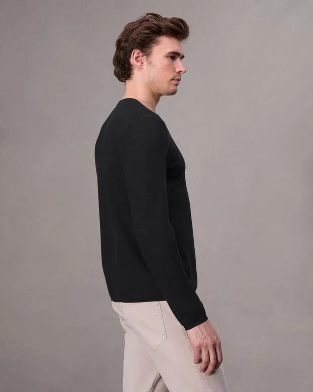 Sweaters Men Rag and Bone Bennet Crewneck Sweater Black