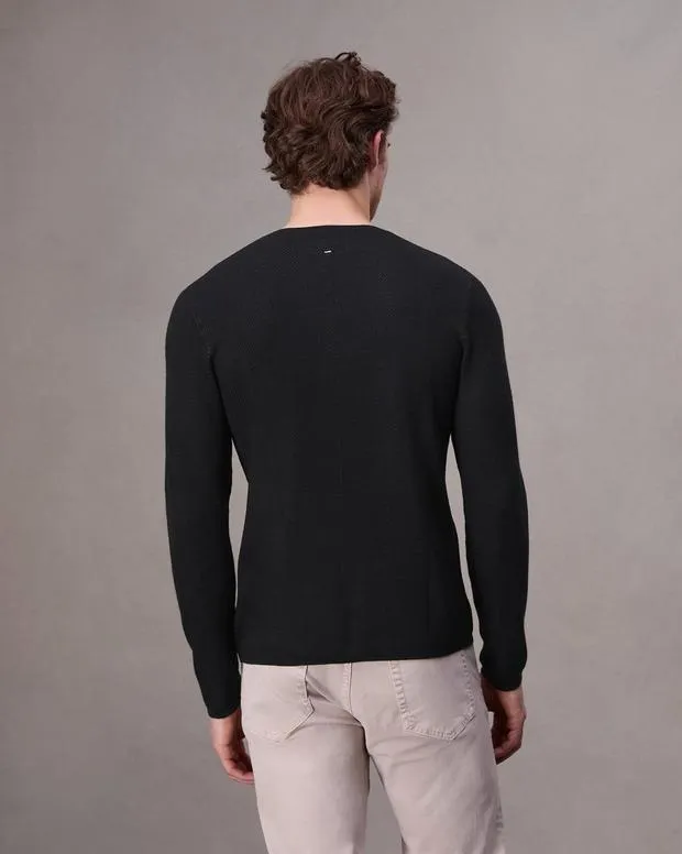 Sweaters Men Rag and Bone Bennet Crewneck Sweater Black