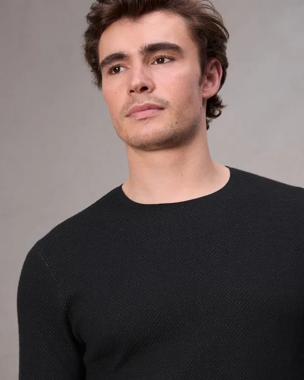 Sweaters Men Rag and Bone Bennet Crewneck Sweater Black